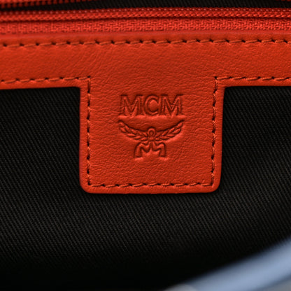 MCM Visetos Reflective Nylon Small Crossbody Estate Blue 6 of 9