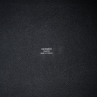 Hermes Epsom Tressage De Cuir Picotin Lock 22 MM Bleu Indigo Black Brique 6 of 11