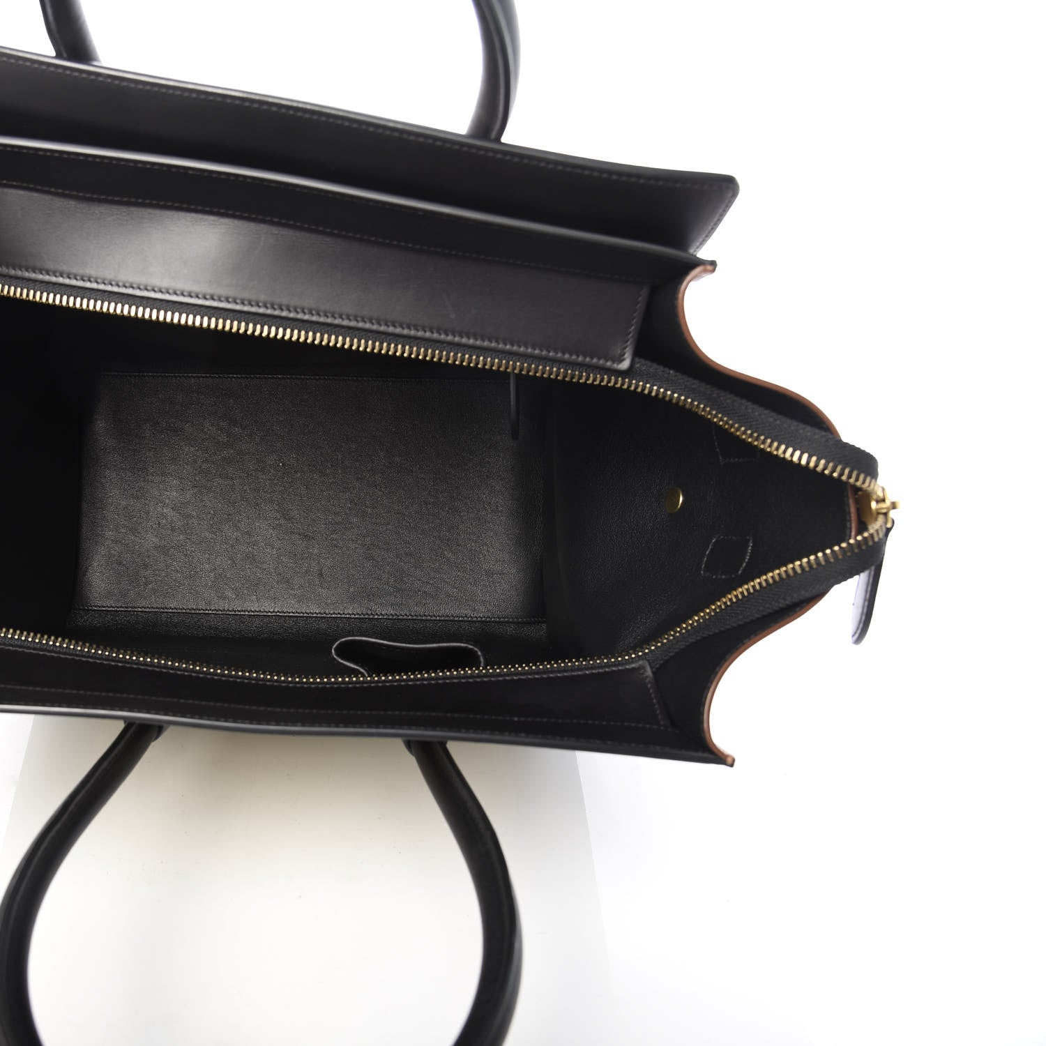Celine Satin Calfskin Suede Mini Tri-Color Luggage Seashell 5 of 12