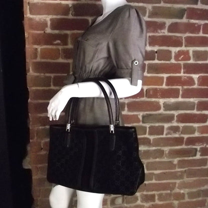Gucci Guccissima Suede Tote Black 2 of 8