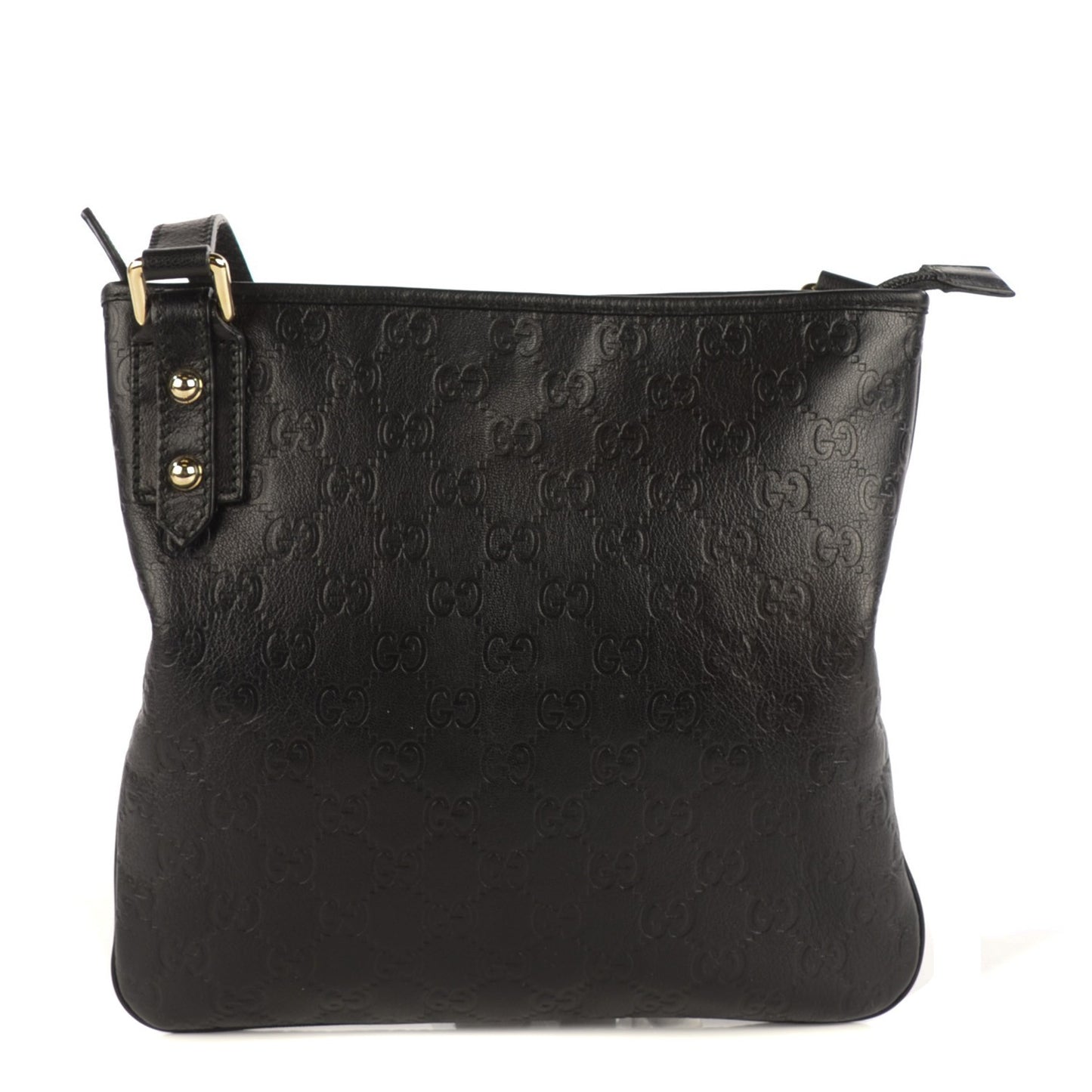 Guccissima Flat Messenger Bag Black