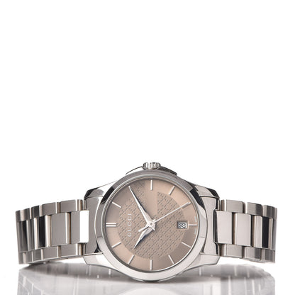 Gucci Stainless Steel 27mm G-Timeless Quartz Watch Brown 3 of 8