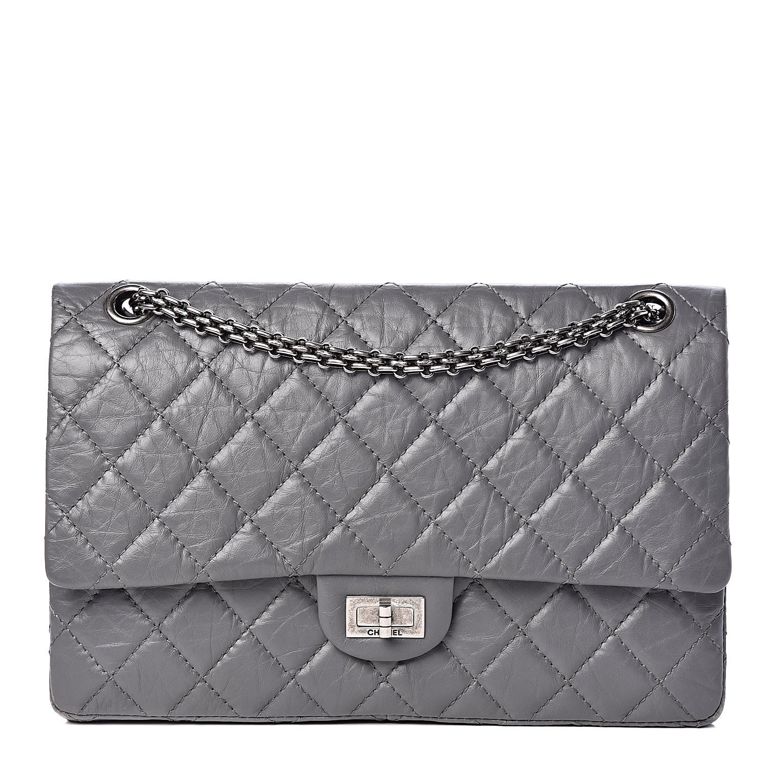 Chanel Aged Calfskin Quilted 2.55 Reissue 226 Flap Grey 1 of 20