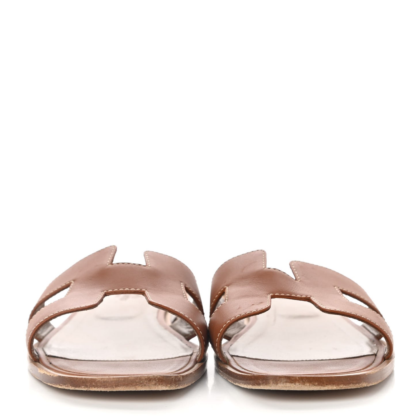 Box Calfskin Oran Sandals 38.5 Gold