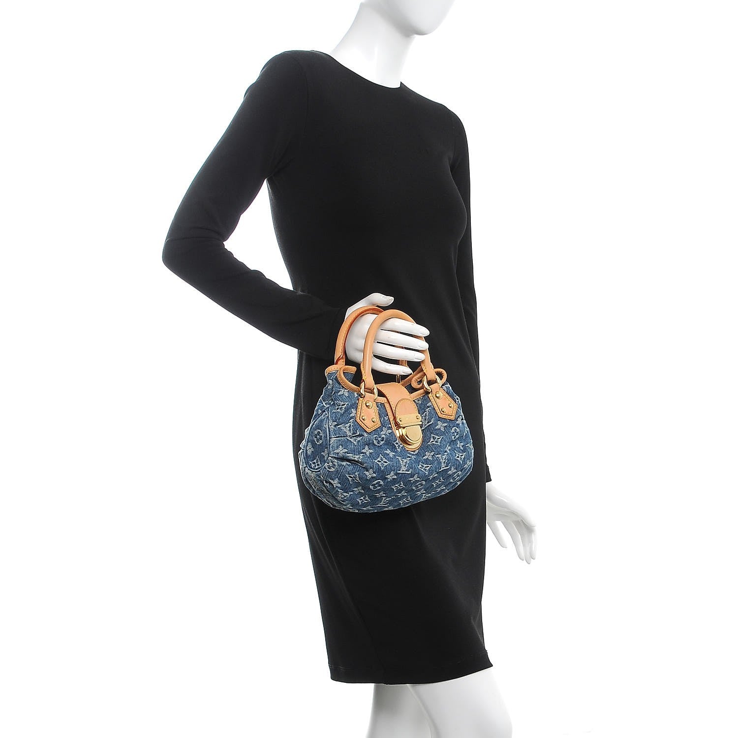 Louis Vuitton Monogram Denim Pleaty Blue 2 of 7