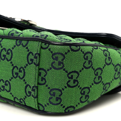 Gucci Monogram Multicolor Matelasse Diagonal Small GG Marmont Shoulder Bag Green Blue 10 of 10