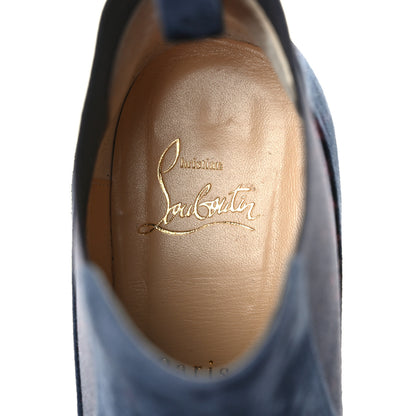 Christian Louboutin Veau Velours Spiked Study Stretch 55 Ankle Boots 36.5 Blue 7 of 8