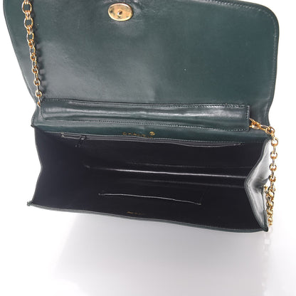 Chanel Lambskin CC Single Flap Green 5 of 17
