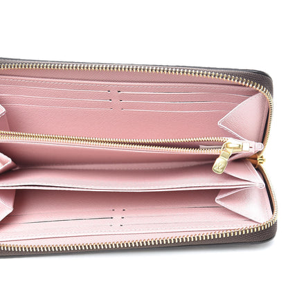 Louis Vuitton Damier Ebene Zippy Wallet Rose Ballerine 5 of 9