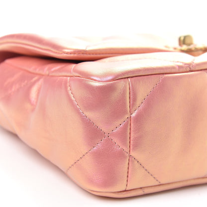 Chanel Iridescent Calfskin Quilted Medium Chanel 19 Flap Pink 8 of 11