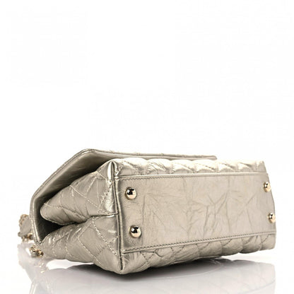 Chanel Metallic Aged Calfskin Quilted Mini Coco Handle Flap Gold 4 of 10