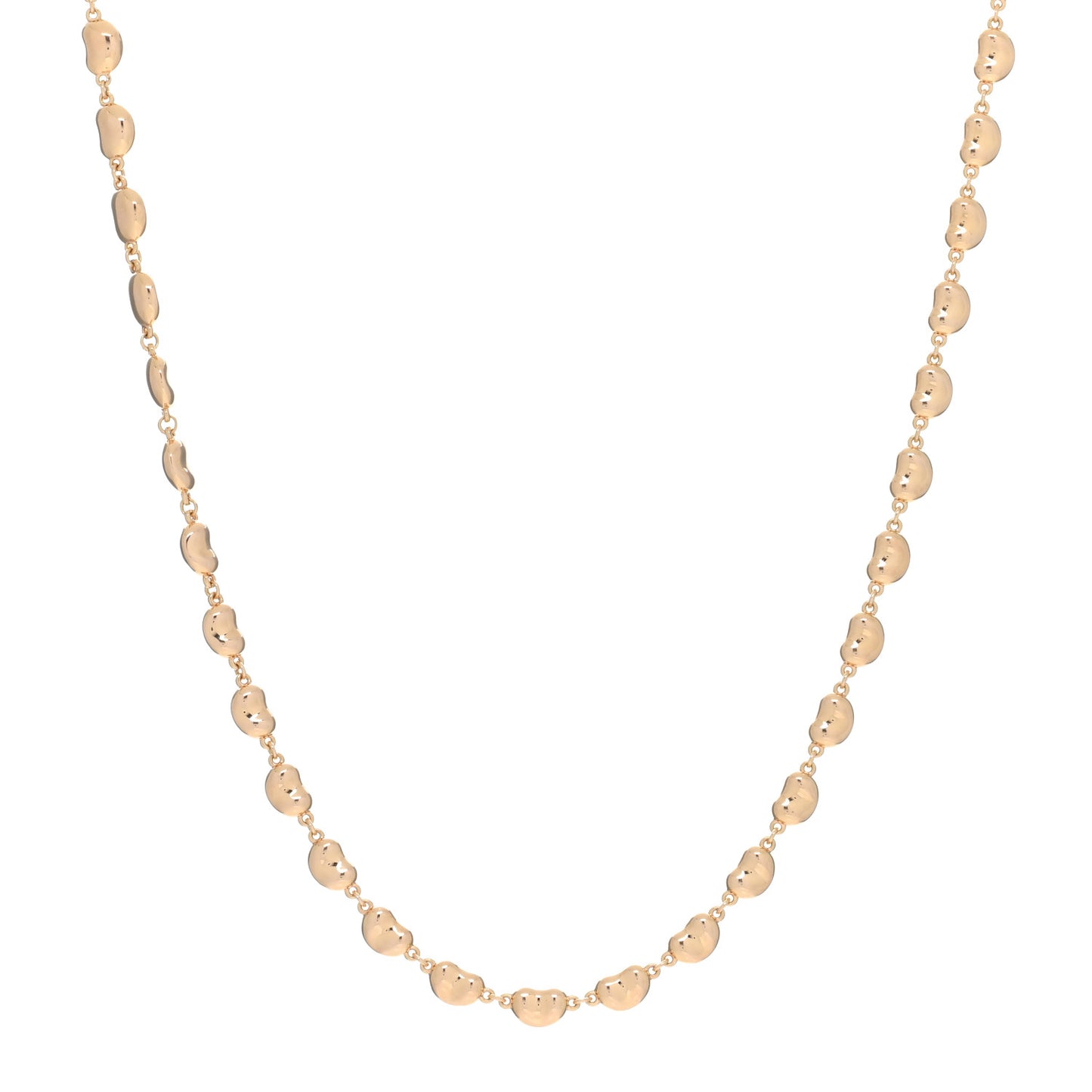 18K Rose Gold Mini Elsa Peretti Bean Link Necklace