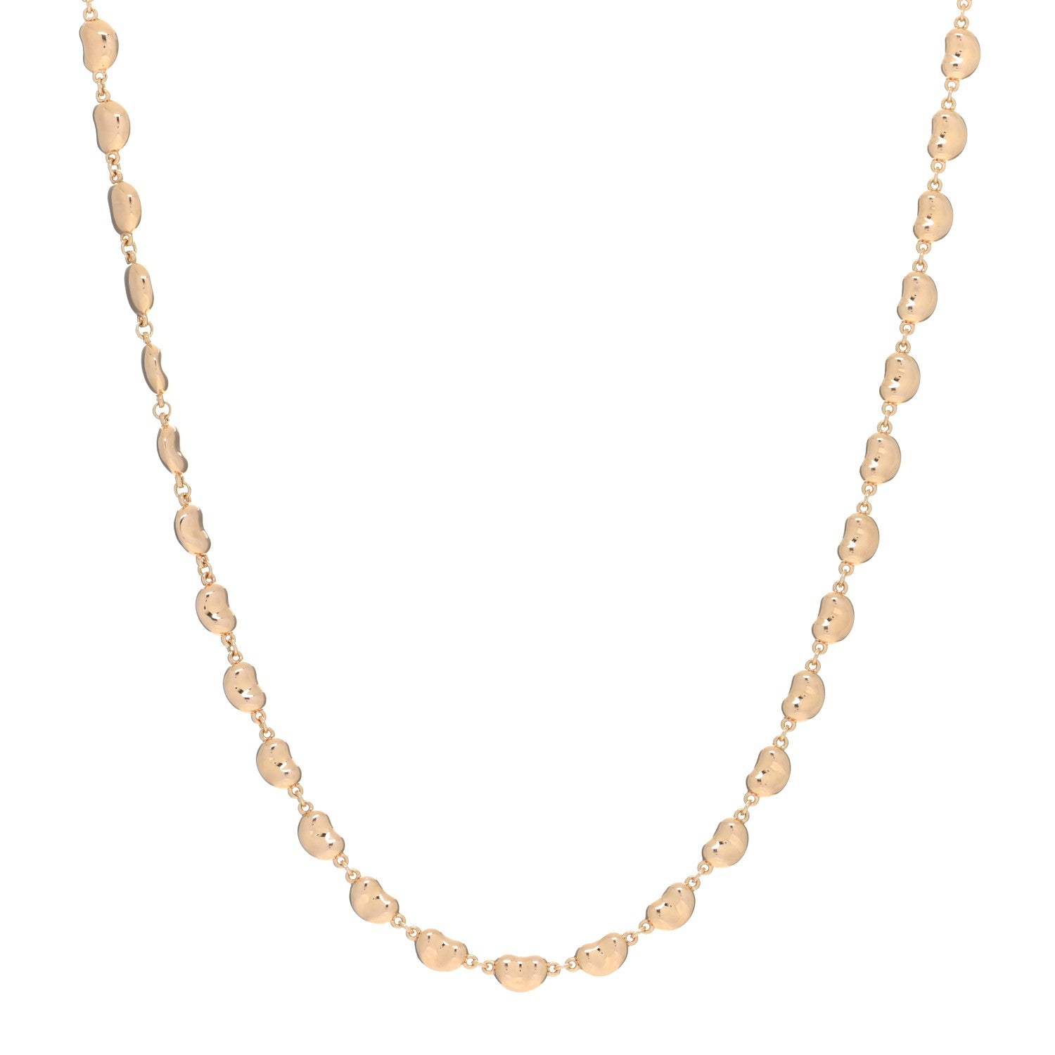 Tiffany 18K Rose Gold Mini Elsa Peretti Bean Link Necklace 1 of 4