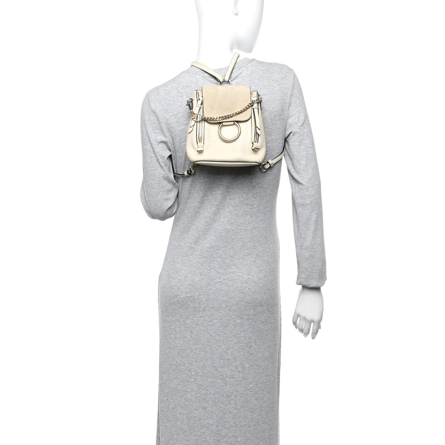 chloe mini faye backpack outfits Chloe Suede Calfskin Mini Faye Backpack Off White 1785094 – FASHIONPHILE