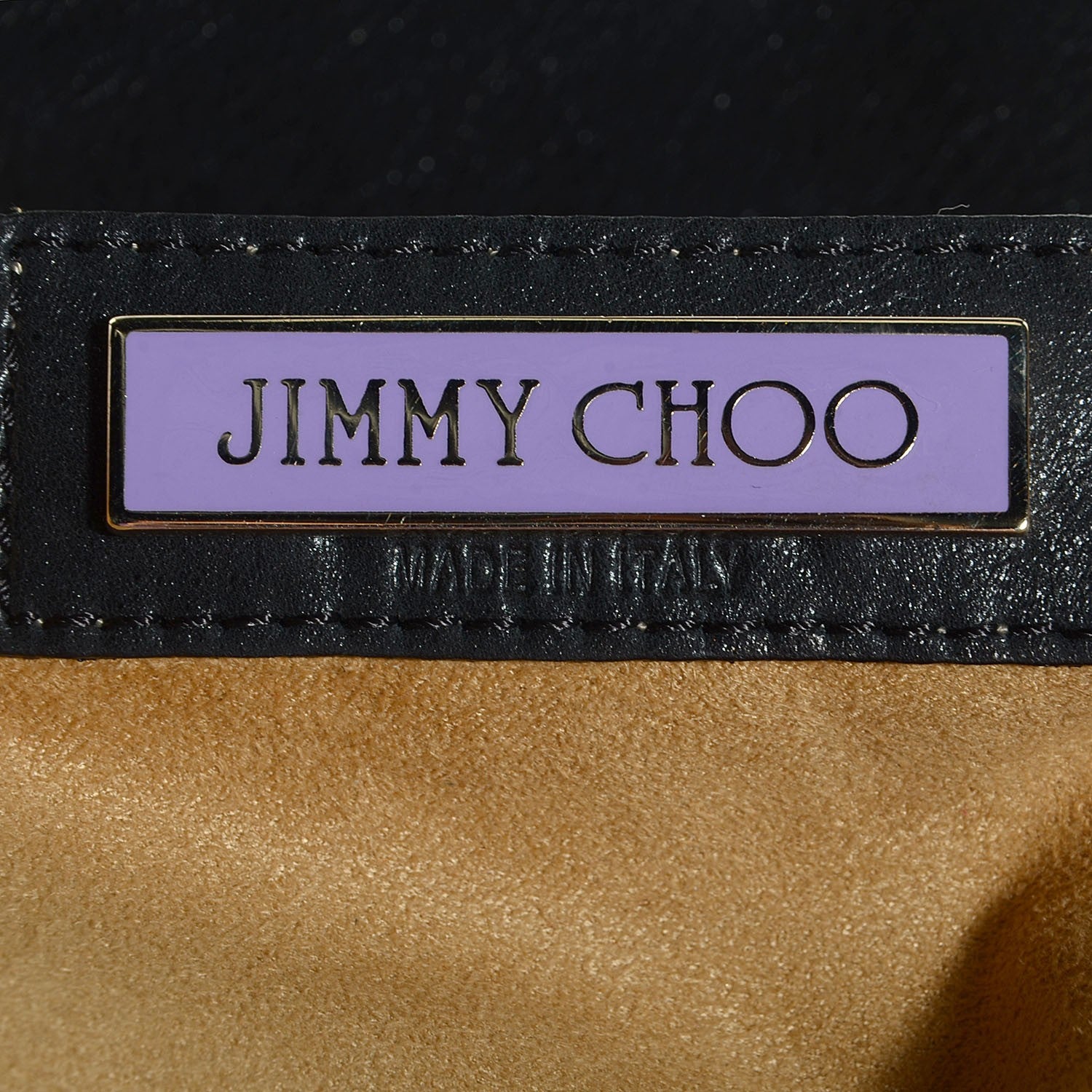 Jimmy Choo Leather Troy Clutch Black Gold 7 of 8
