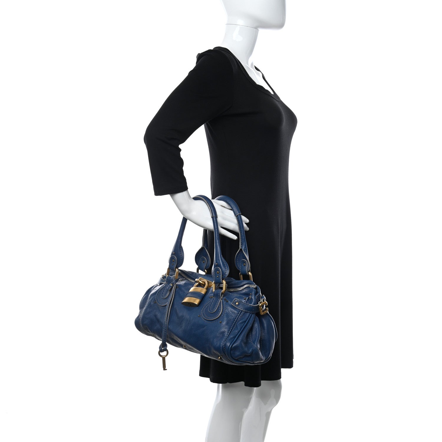 Chloe Calfskin Paddington Satchel Blue 2 of 10