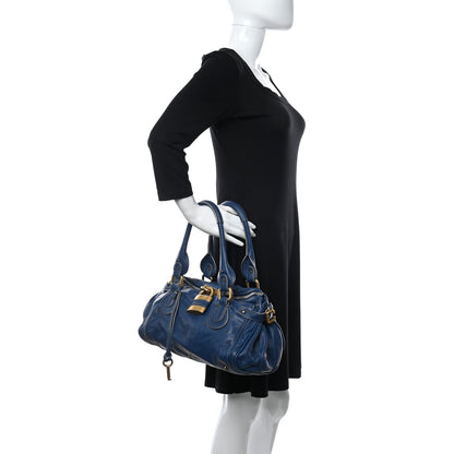Chloe Calfskin Paddington Satchel Blue 2 of 10
