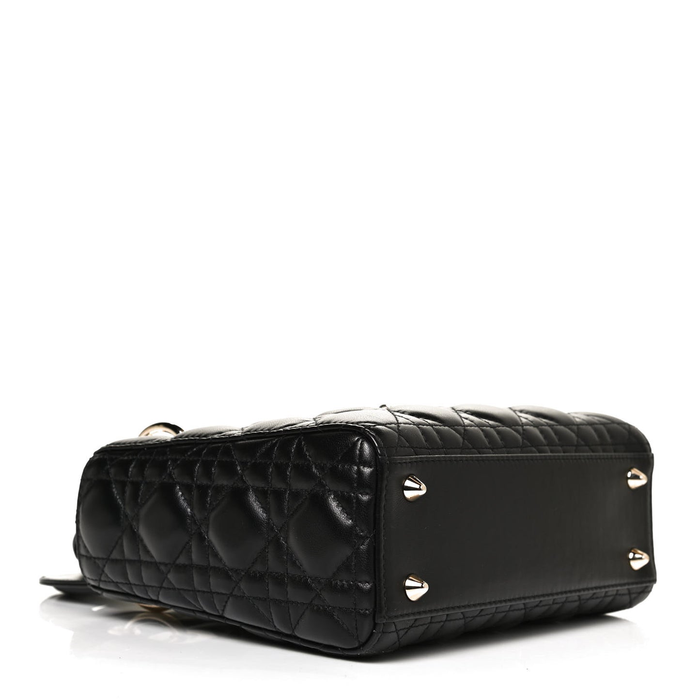 Lambskin Cannage Small Lucky Badges My Lady Dior Black