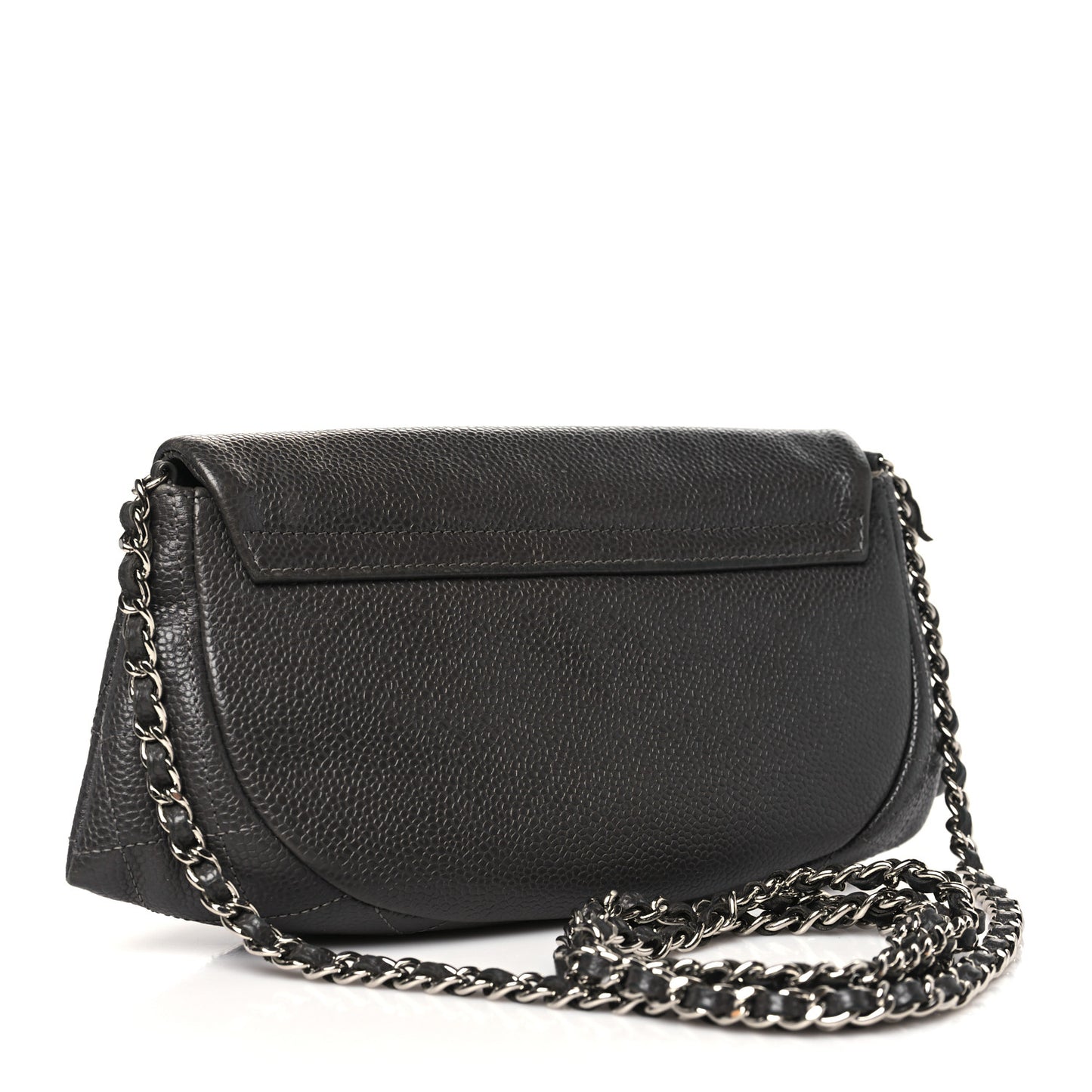 Caviar Half Moon Wallet On Chain WOC Dark Grey