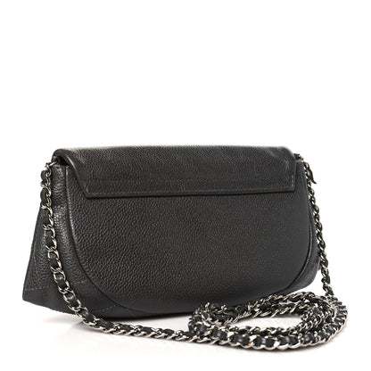 Chanel Caviar Half Moon Wallet On Chain WOC Dark Grey 3 of 12