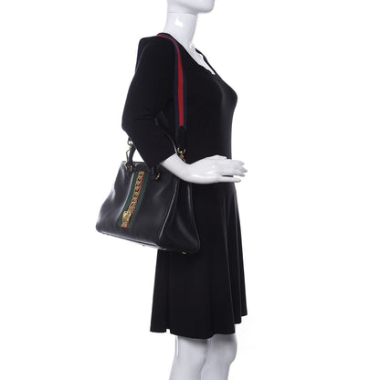 Gucci Calfskin Large Sylvie Top Handle Tote Black 2 of 11