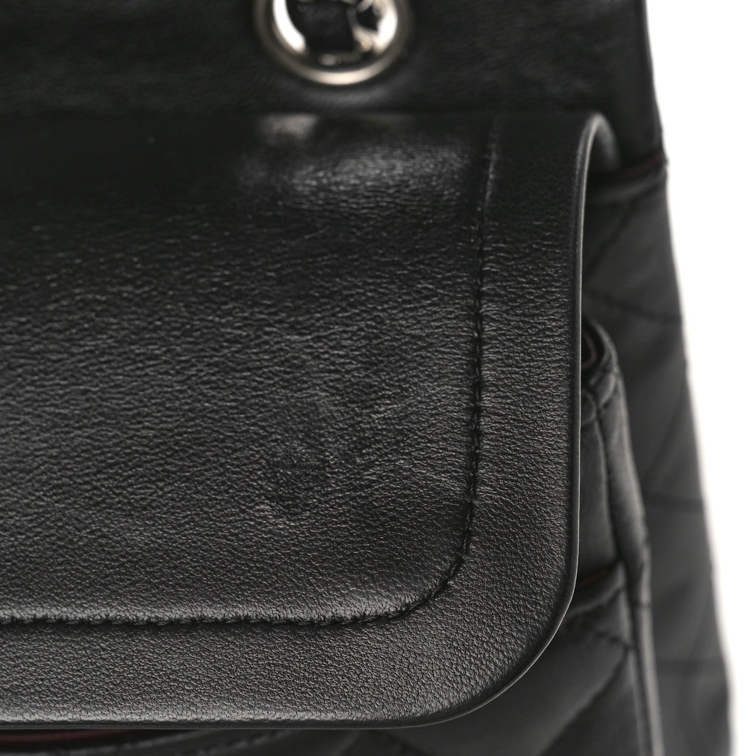 Chanel Lambskin Quilted Medium Double Flap Black 12 of 14