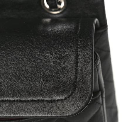 Chanel Lambskin Quilted Medium Double Flap Black 12 of 14