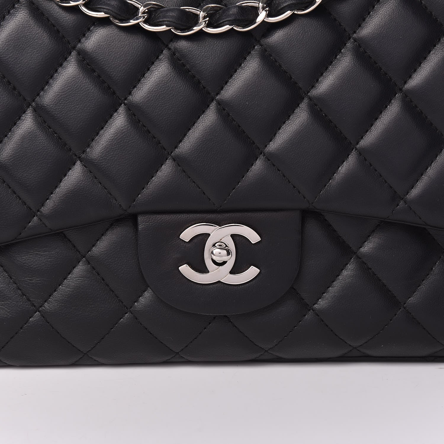 Chanel Lambskin Quilted Jumbo Single Flap Black 11 of 11