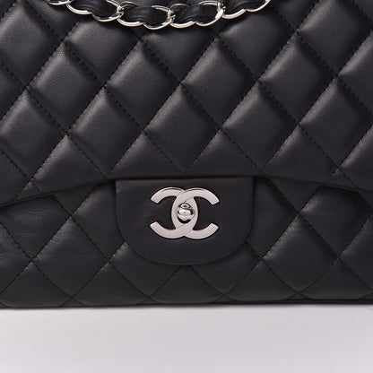 Chanel Lambskin Quilted Jumbo Single Flap Black 11 of 11