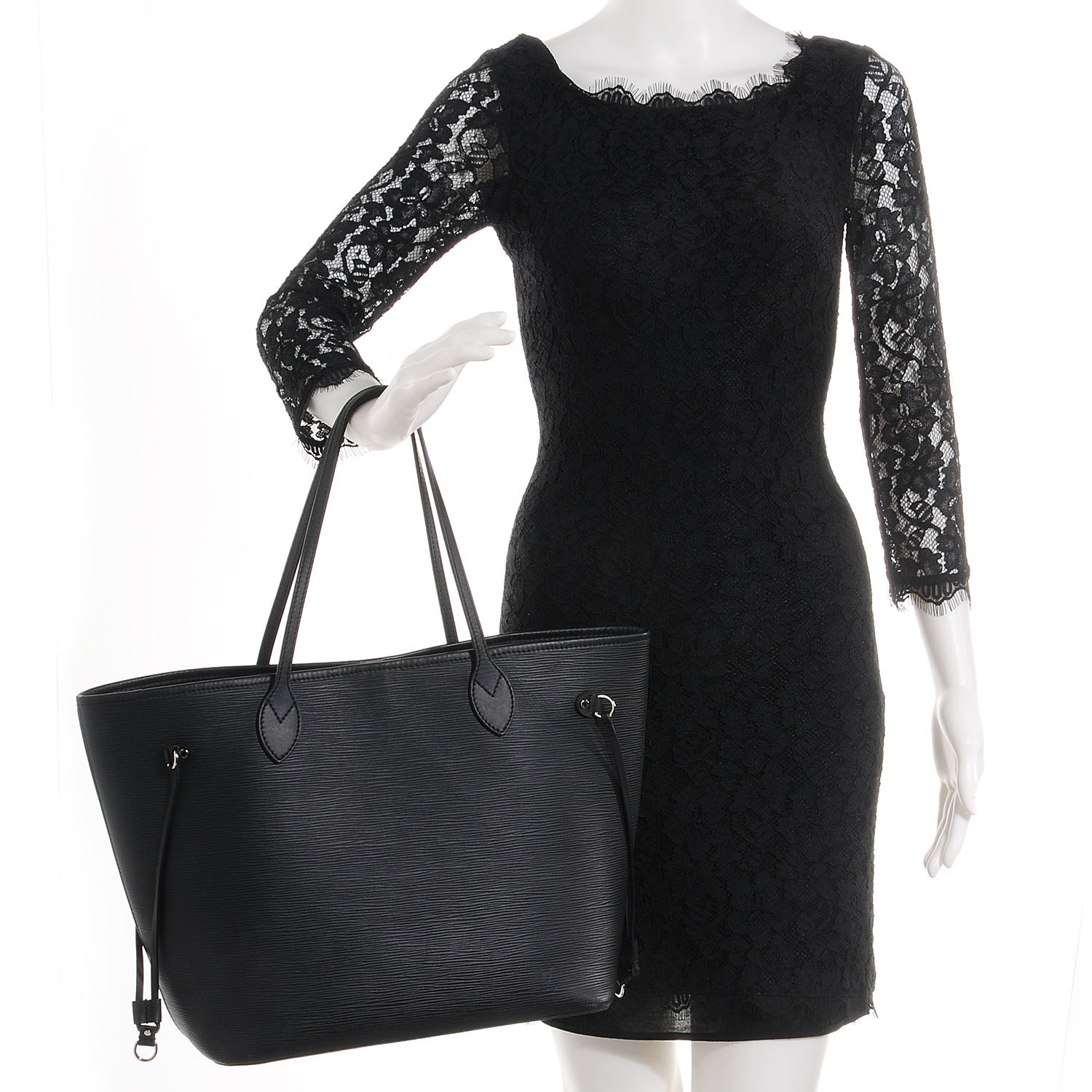 Louis Vuitton Epi Neverfull MM Black 2 of 11