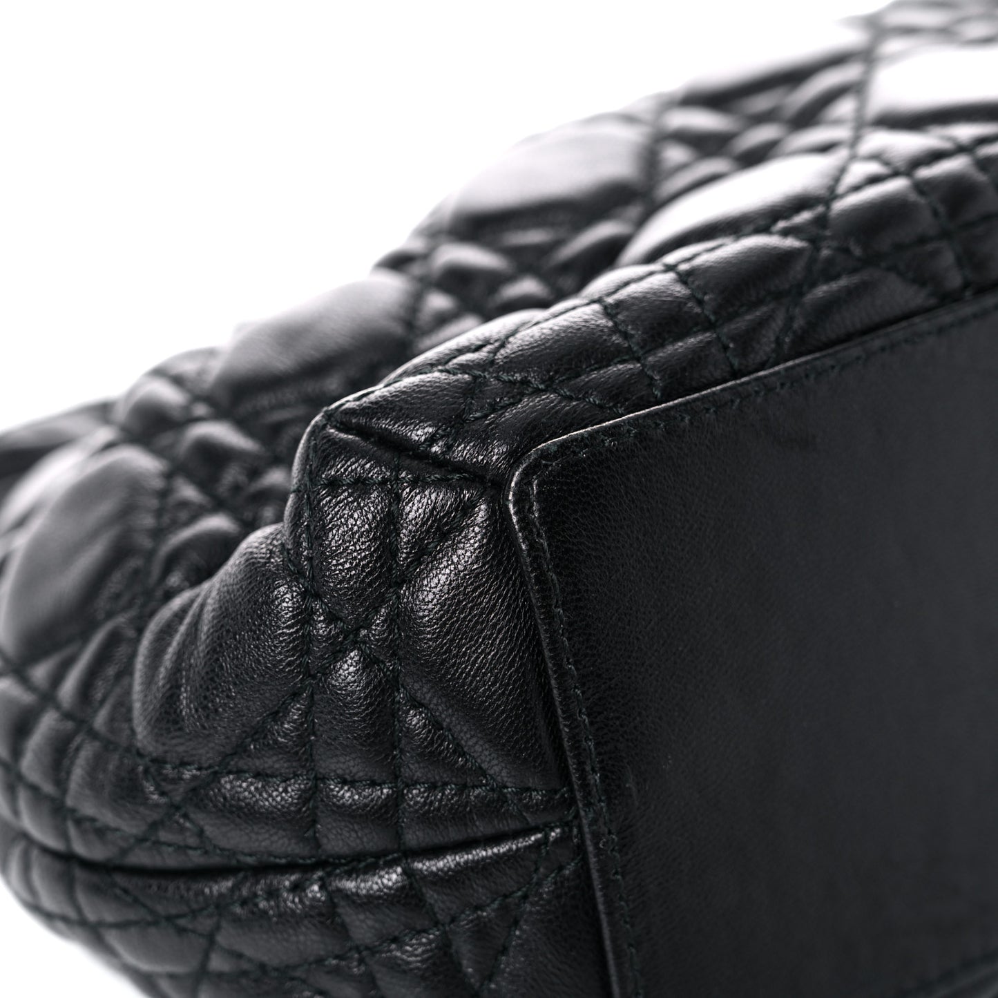 Lambskin Cannage Dior Soft Shoulder Bag Black