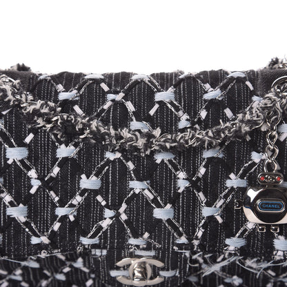 Chanel Denim Woven Medium Flap Light Blue 11 of 14