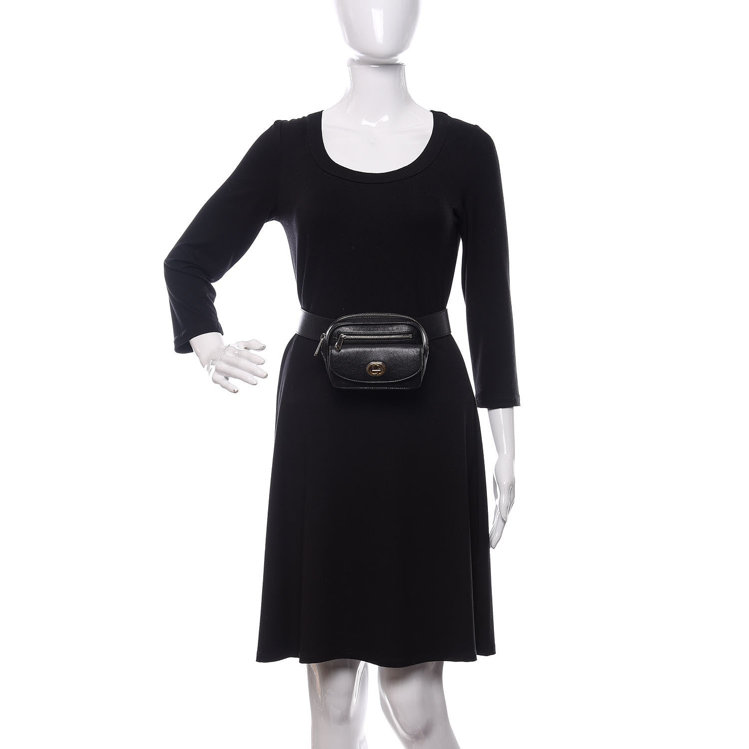 Gucci Fluffy Calfskin Mini Morpheus Belt Bag 70 28 Black 2 of 11