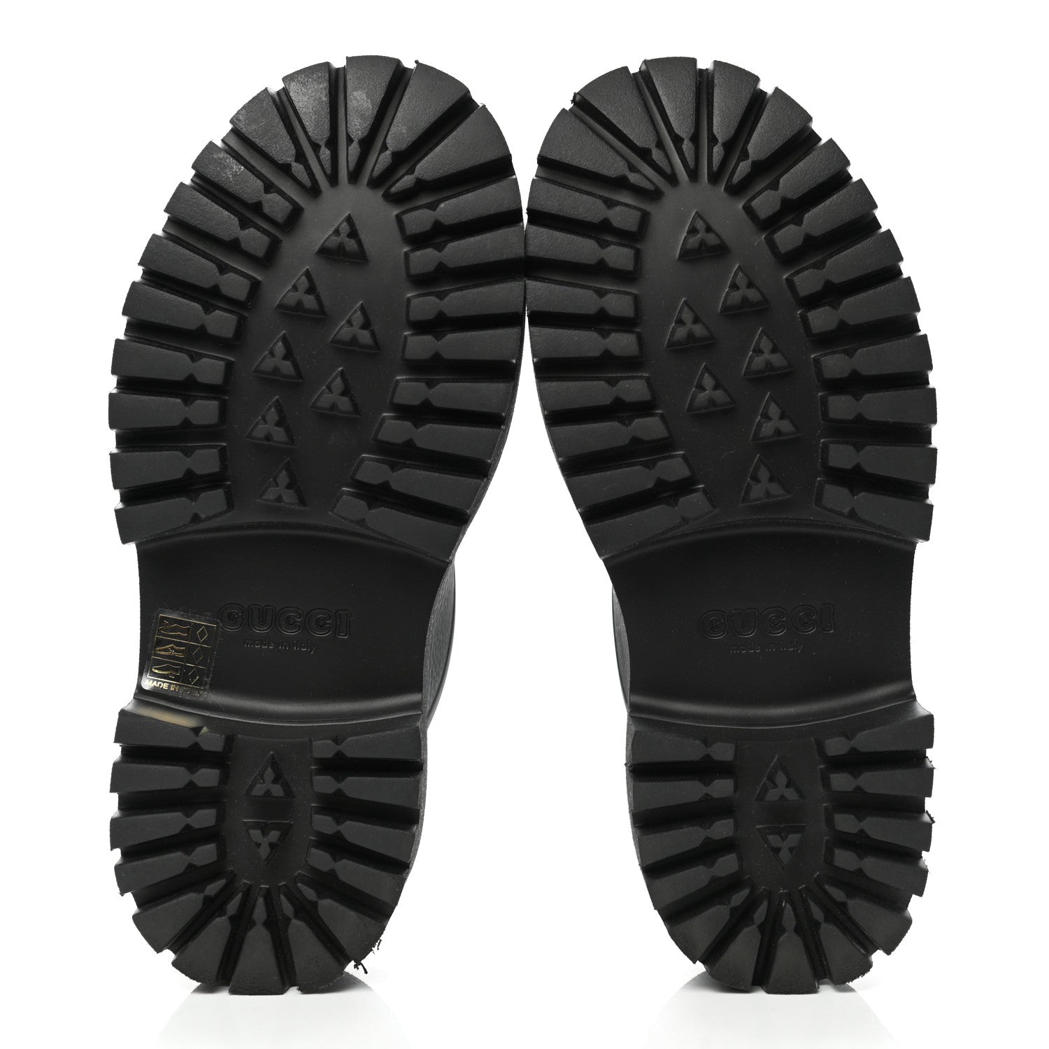 Gucci Rubber GG Monogram Perforated Elea Platform 55mm Lug Sole Sandals 38 Black 5 of 9