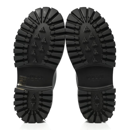 Gucci Rubber GG Monogram Perforated Elea Platform 55mm Lug Sole Sandals 38 Black 5 of 9