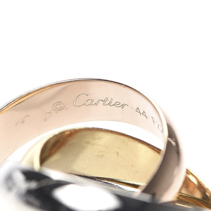 Cartier 18K Pink Yellow White Gold Large Trinity Ring 44 3 4 of 6