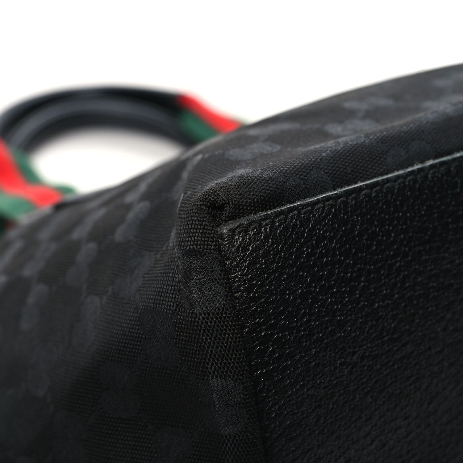 Gucci GG Monogram Small Web Handle Bucket Tote Black 9 of 12