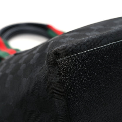 Gucci GG Monogram Small Web Handle Bucket Tote Black 9 of 12