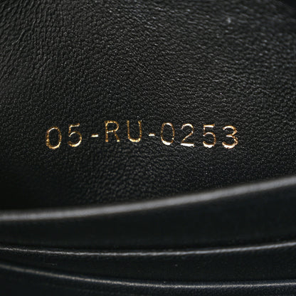 Christian Dior Lambskin Cannage Caro Colle Noire Clutch With Chain Black 7 of 10