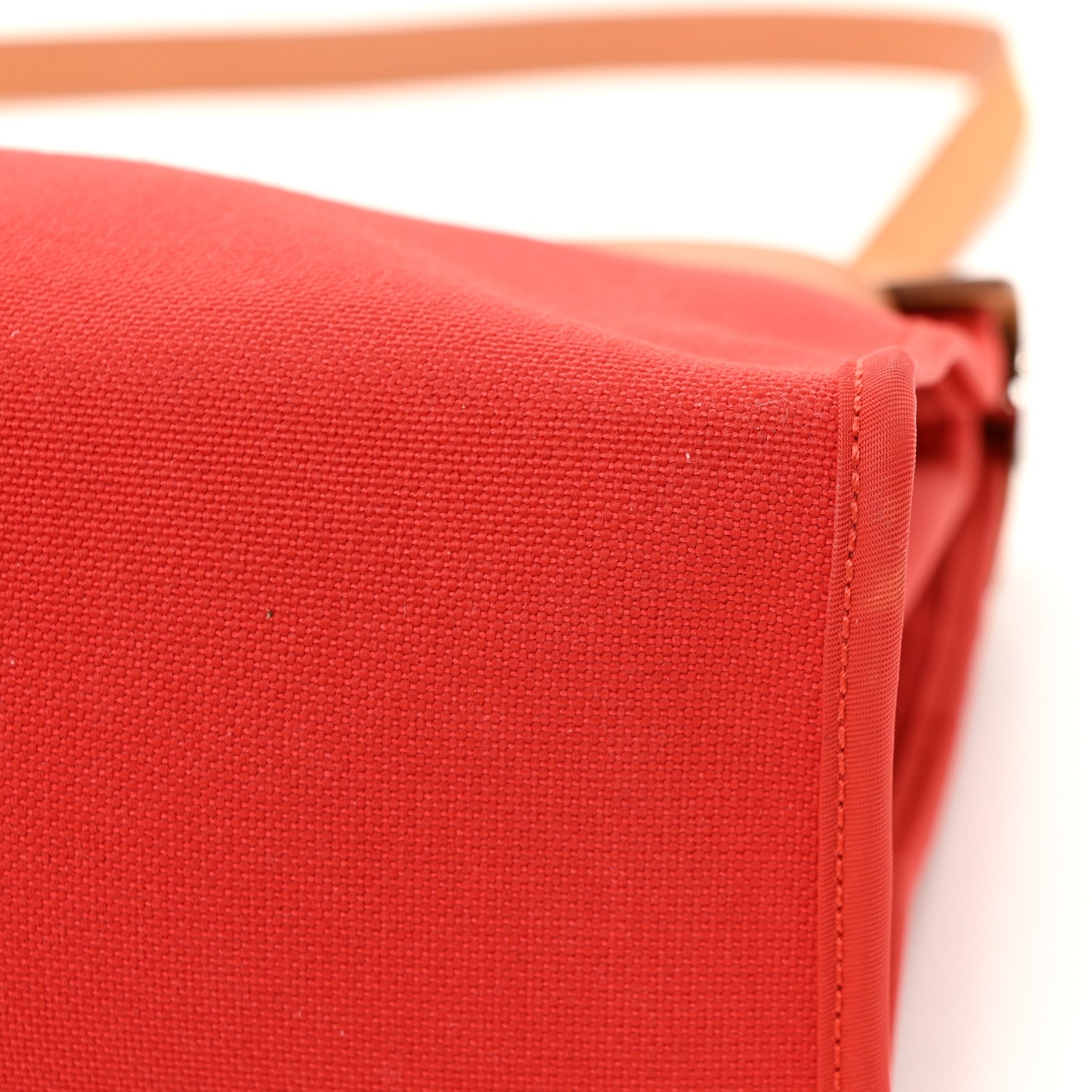 Hermes Military Vache Hunter Toile Herbag Zip 31 PM Rouge Tomate Natural 12 of 13