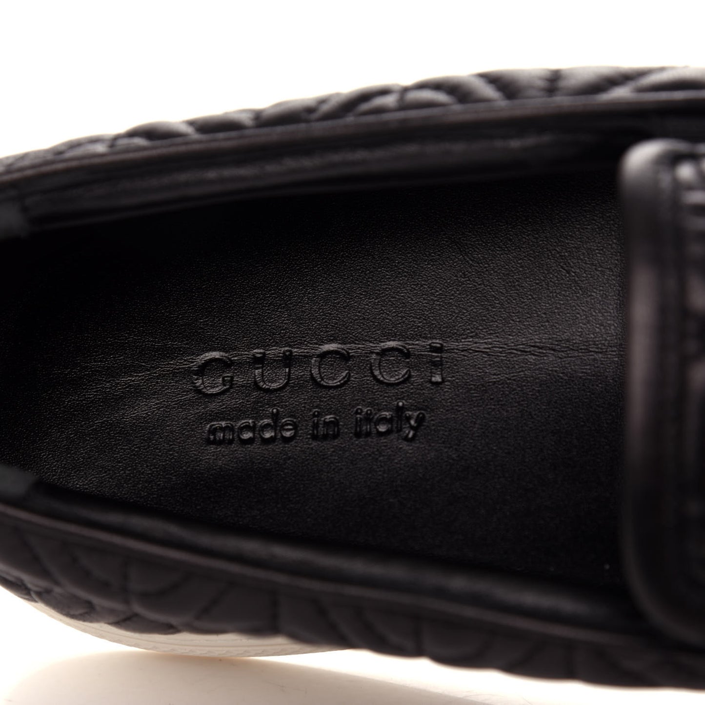 Nappa Web G Rhombus Quilted Mens Slip On Sneakers 10 Black
