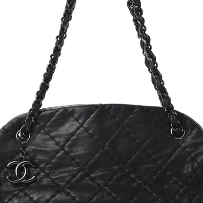 Chanel Iridescent Calfskin Medium Just Mademoiselle Bowler Black 12 of 12
