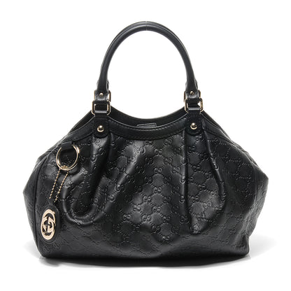 Gucci Guccissima Medium Sukey Tote Black 1 of 7