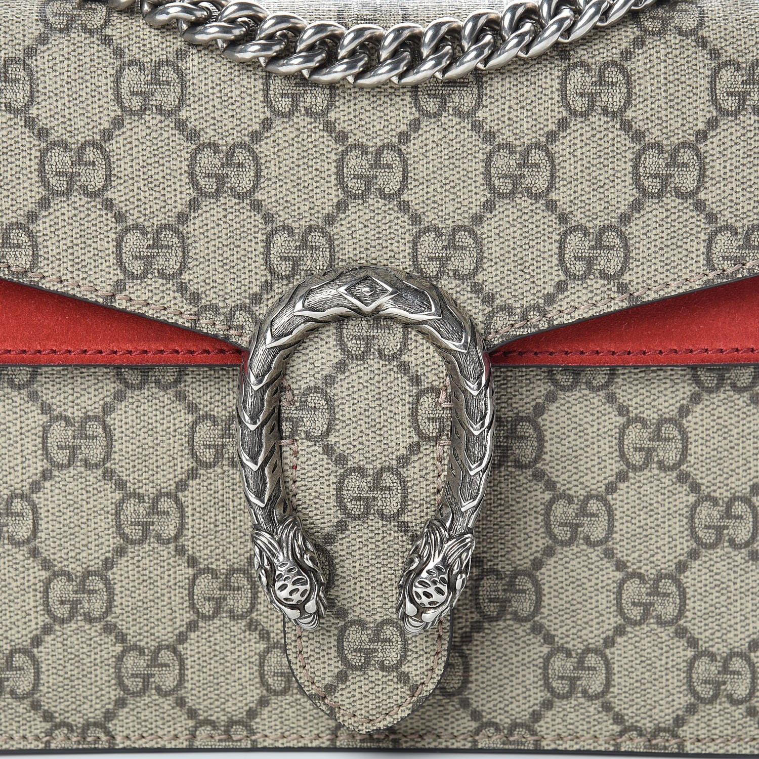 Gucci GG Supreme Monogram Mini Dionysus Shoulder Bag Hibiscus Red 8 of 13