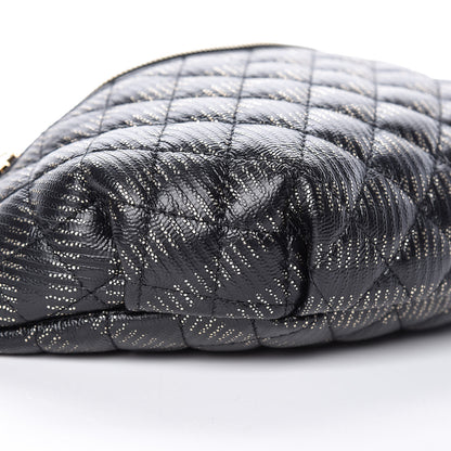 Chanel Calfskin Quilted Waist Bag Black Gold 5 of 10