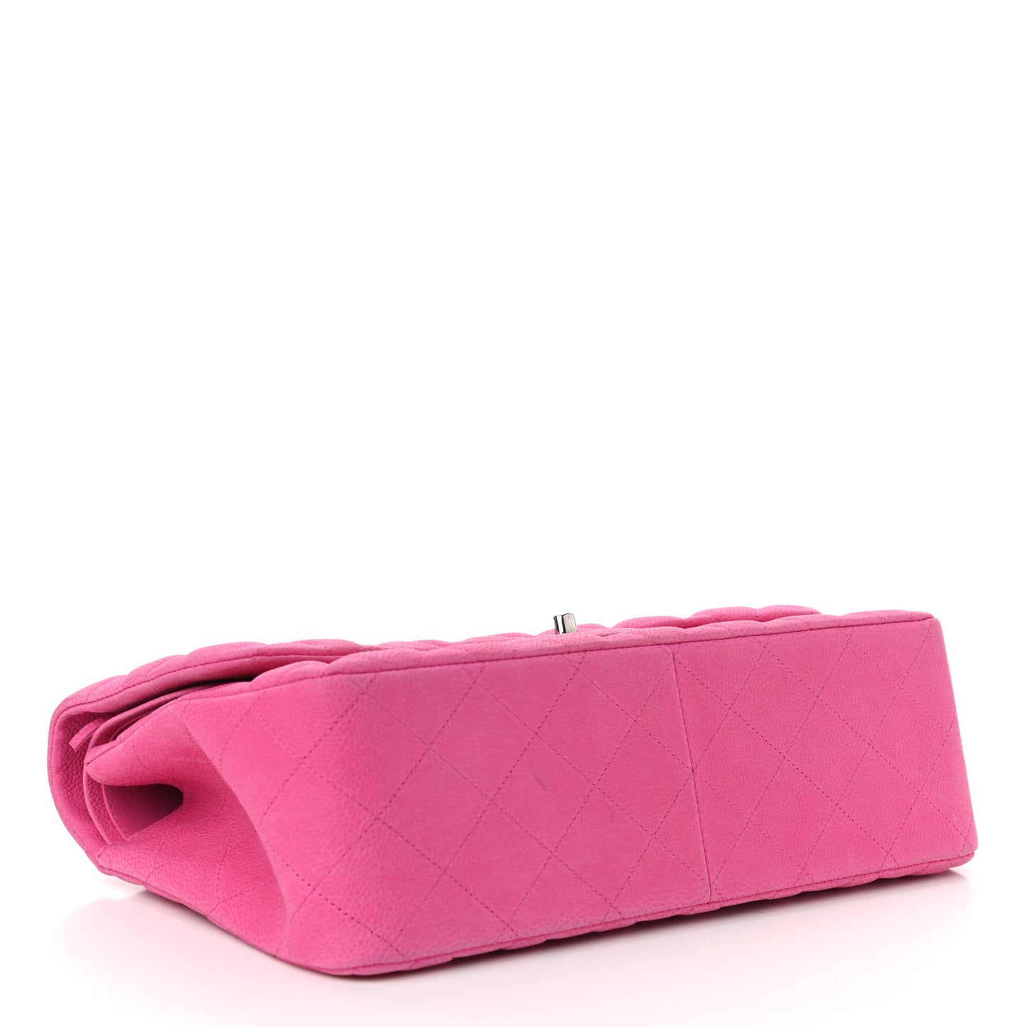 Iridescent Caviar Quilted Jumbo Double Flap Pink
