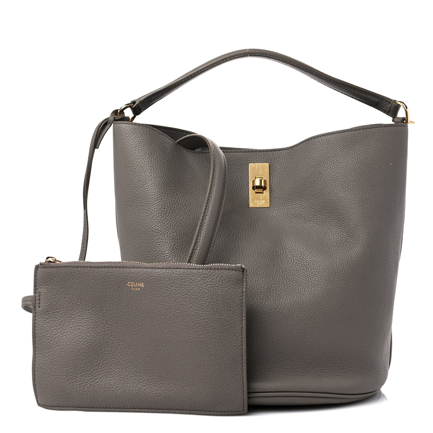 Celine Supple Grained Calfskin Bucket 16 Bag Pebble 1 of 10
