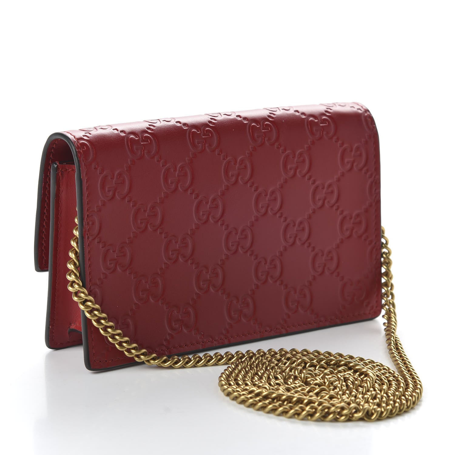 Gucci Guccissima Mini Cherry Chain Bag Hibiscus Red 3 of 10