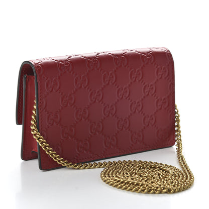 Gucci Guccissima Mini Cherry Chain Bag Hibiscus Red 3 of 10