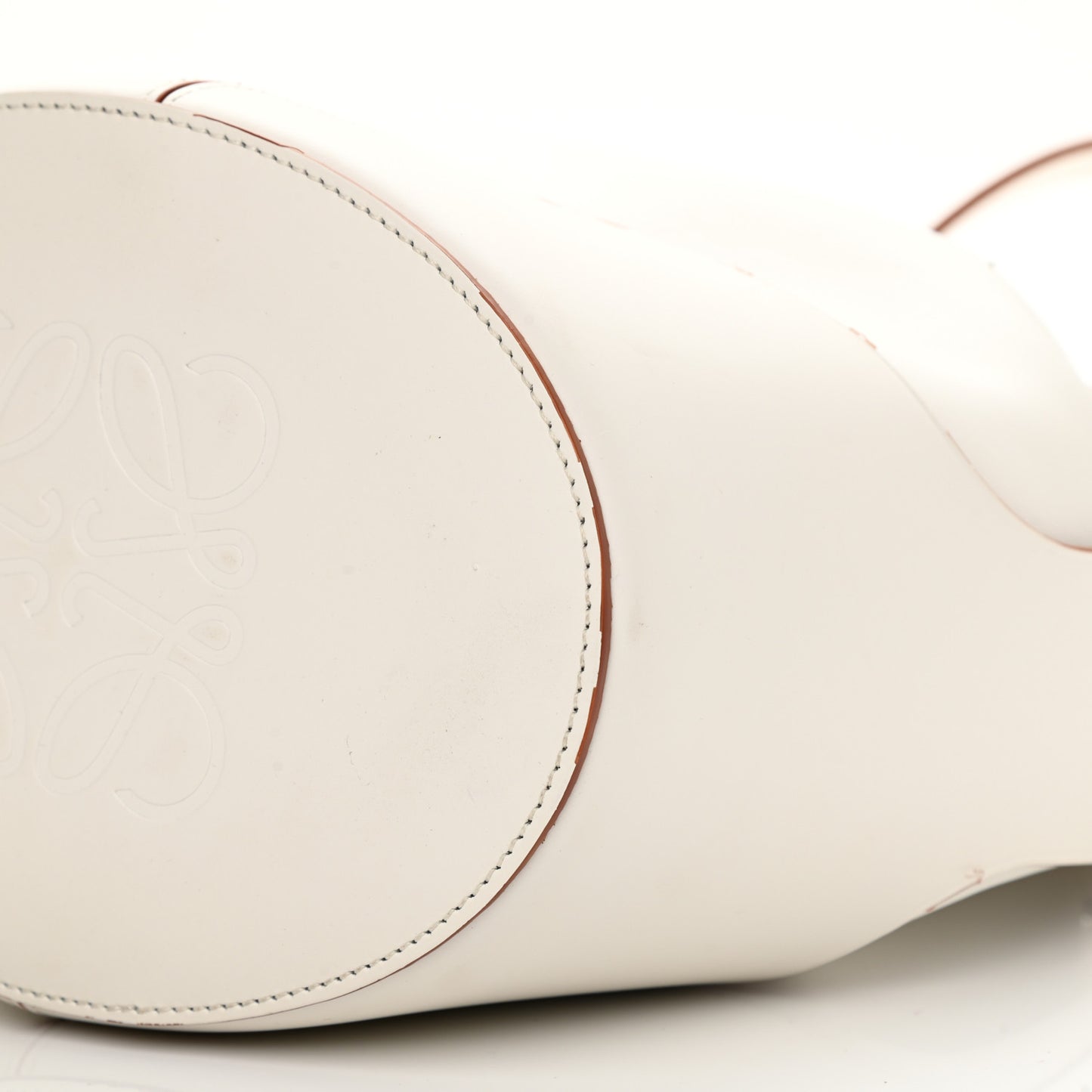 Calfskin Small Balloon Bucket Bag Soft White